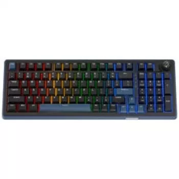 Ducky OK-M 98 Gaming Keyboard, 98% Layout, Hot-Swappable, RGB Backlight, ANSI US, KTT Wine Red Linear Switches