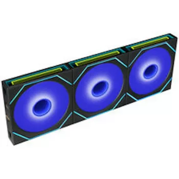 Lian Li UNI FAN SL-INF FLEX Wireless ARGB Reverse Blade 120mm Fan 3-Pack with Controller - Black