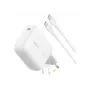 Belkin BOOSTCHARGE 100W USB-C GaN Wall Charger with 1.5m USB-C to USB-C Cable - White