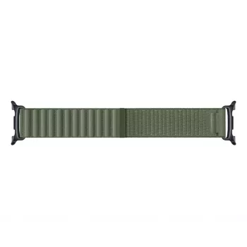 Samsung Fabric Band S/M Olive for Galaxy Watch9 and Watch8 - Woven Nylon, Hook-and-Loop, 20mm Quick Release