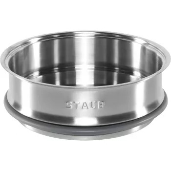 Staub Steamer Insert 24 cm Stainless Steel Perforated Steaming Basket for Cocottes and Pots