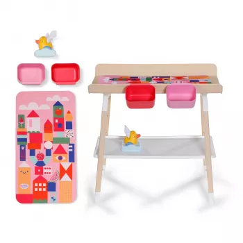 ZAPF CREATION BABY born Doll Changing Table with Integrated Storage and Removable Mat