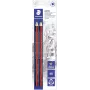 STAEDTLER Tradition Jumbo HB Triangular Graphite Pencils, Pack of 2, Black with Classic Stripes