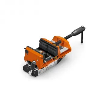 Fein VersaMAG VISE 160 L Set - Magnetic Clamping Vise with 160 mm Jaw Width, 15 kN Clamping Force, 360° Rotation, 90° Tilt, Includes 2 VersaMAG Modules, Prism and Protective Jaws