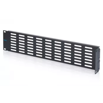 DIGITUS 1U 19-Inch Hinged Ventilated Blanking Panel, Grey RAL 7035, Steel