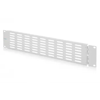 DIGITUS DN-97694 1U 19-Inch Hinged Ventilated Blank Panel with Quick Release, RAL 7035 Grey