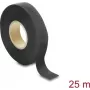 Delock Fabric Tape 25 m x 19 mm Tear-Resistant Self-Adhesive Black