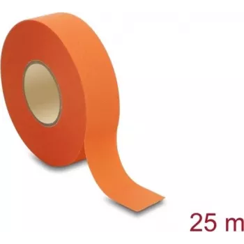 Delock Fabric Tape 25 m x 25 mm Tear-Resistant Self-Adhesive Orange