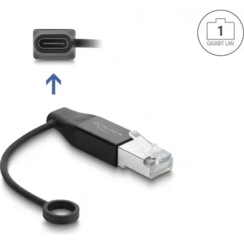 Delock USB Type-C Network Adapter Gigabit LAN 1 x RJ45 Plug