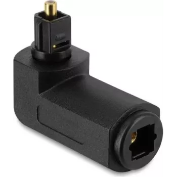 Delock TOSLINK Adapter Male to Female, 90° Angled, 360° Rotatable