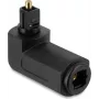 Delock TOSLINK Adapter Male to Female, 90° Angled, 360° Rotatable