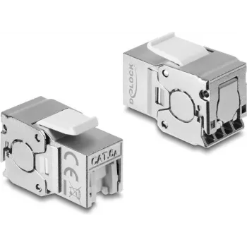Delock Keystone Module RJ45 Female to LSA Cat.6A Shielded Tool-Free with Dust Cover