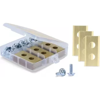 Delock Titanium-Coated Replacement Blades for Worx Landroid Robotic Lawnmowers, 30-Pack