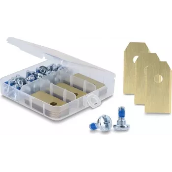 Delock Titanium-Coated Replacement Blades for Husqvarna, Gardena & Segway Robotic Lawnmowers – 30 Pieces