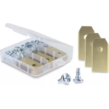Delock Titanium-Coated Replacement Blades for Husqvarna, Gardena, Segway Robotic Lawnmowers, 30 Pieces