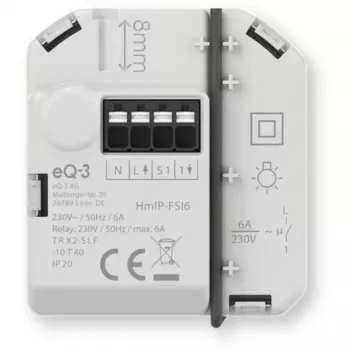 Homematic IP Flush-Mounted Switch Actuator with Push-Button Input (6 A)