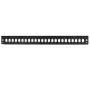 LogiLink FB2401B 19 inch 1U 24-Port Fiber Optic Patch Panel Front Plate, Black RAL 9005
