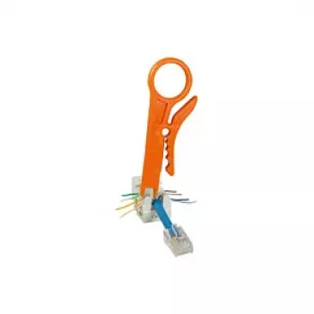 LogiLink LSA Punch Down Tool with Stripping Function, Plastic, Black/Grey