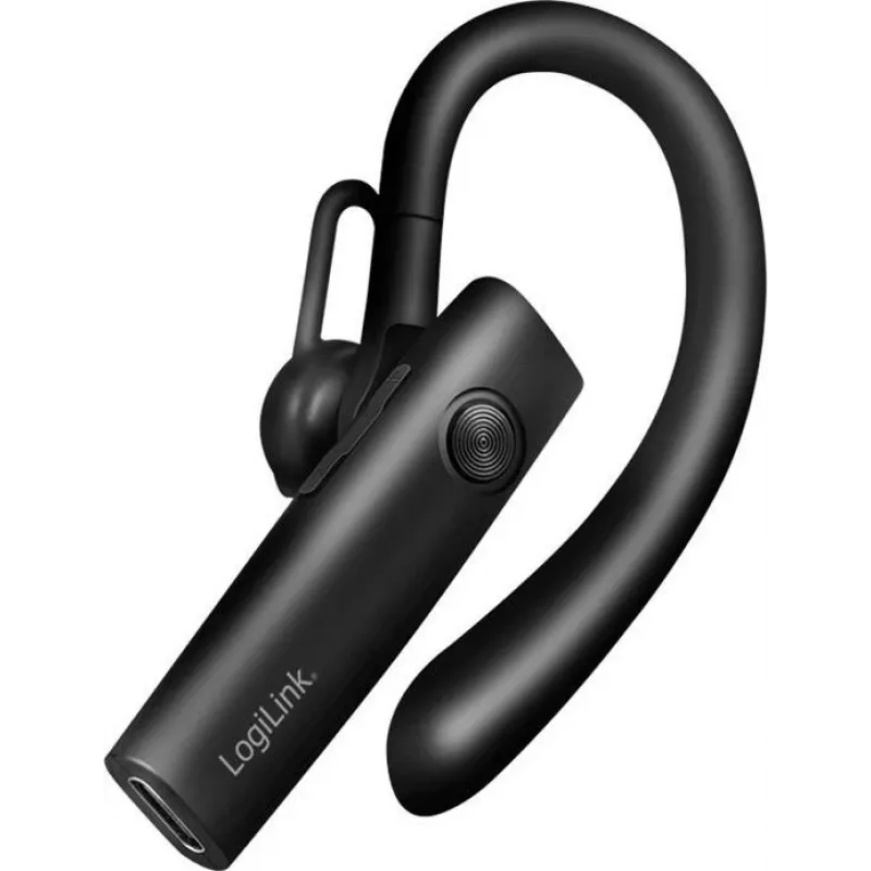 LogiLink BT0078 Ear-Clip Bluetooth 5.4 Headset with Microphone, Black