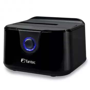 FANTEC DS-X1U3-Glanz USB 3.2 Gen 1 Docking Station for 2.5 inch SATA HDD/SSD, High-Gloss Black
