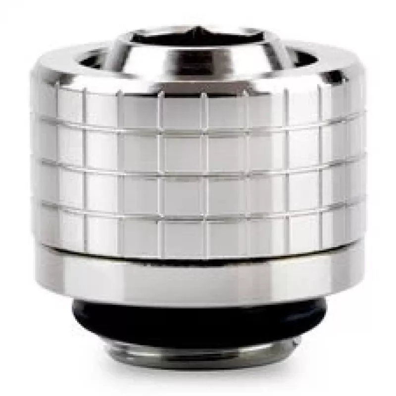 Thermal Grizzly DeltaMate Compression Fitting, Brass - Gloss Nickel, ST13 (13mm OD, G1/4 inch)