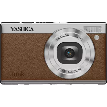 Yashica Tank Compact Brown 35mm Film Camera with Built-in Flash