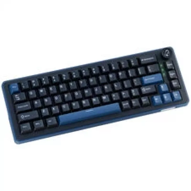 Ducky OK-M 65 Mechanical Gaming Keyboard, 65% Form Factor, Hot-Swappable, RGB Backlight, ANSI Layout, KTT Baby Blue Switches