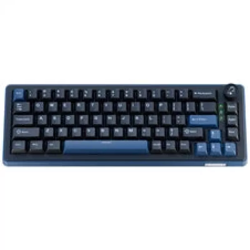 Ducky OK-M 65 Mechanical Gaming Keyboard, 65% Form Factor, Hot-Swappable, RGB Backlight, ANSI Layout, KTT Baby Blue Switches
