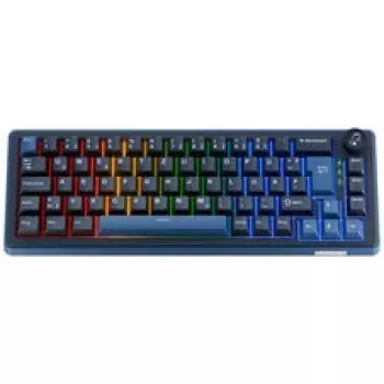 Ducky OK-M 65 Mechanical Gaming Keyboard, 65% Layout, Hot-Swappable KTT Linear Switches, Per-Key RGB, ISO, PBT Double-Shot Keycaps, Wired USB-C, Black