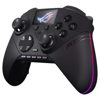 ASUS ROG Raikiri II Pro Tri-Mode Wireless Gaming Controller for PC, OLED Display, 4 Programmable Paddles, ESS DAC, Black