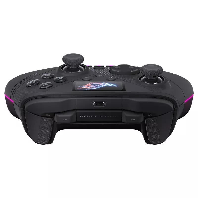 ASUS ROG Raikiri II Pro Tri-Mode Wireless Gaming Controller for PC, OLED Display, 4 Programmable Paddles, ESS DAC, Black