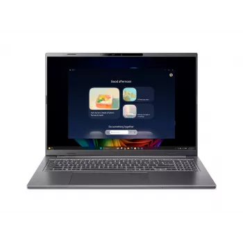 Acer Aspire 16 AI A16-52M-74UY Copilot+ PC, 16 inch WUXGA IPS, Intel Core Ultra 7 155H, 16GB LPDDR5X, 512GB SSD, Windows 11 Home, Steel Gray
