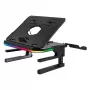 Enermax R.T.STAND Notebook & Tablet Stand with 250mm Fan, 4-Port USB 2.0 Hub, Blue LED, Black/Silver