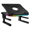 Enermax R.T.STAND Notebook & Tablet Stand with 250mm Fan, 4-Port USB 2.0 Hub, Blue LED, Black/Silver