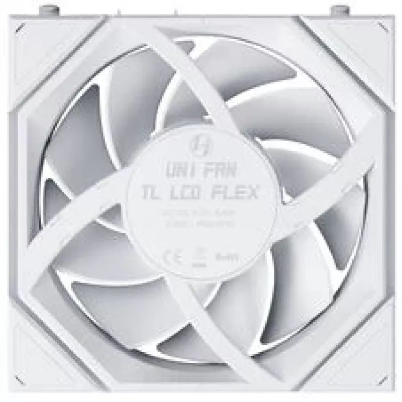 Lian Li UNI FAN TL120 LCD FLEX Wireless ARGB White 120mm Reverse Blade Case Fan