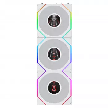 Lian Li UNI FAN TL120 LCD FLEX Wireless ARGB 120mm PWM Case Fan 3-Pack White