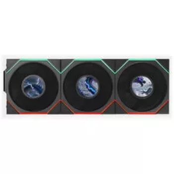 Lian Li UNI FAN TL LCD FLEX Wireless ARGB Reverse Blade 120mm Fan 3-Pack with Controller, Black