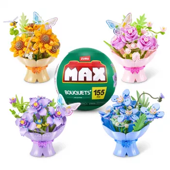 Zuru MAX Artificial Flower Bouquet – Assorted Vibrant Lifelike Blooms, 35 cm, 7-10 Stems, Indoor Decor
