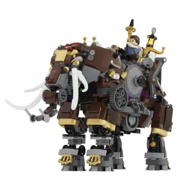 Lumibricks Steamphant Steampunk Elephant LED Building Kit 800 Pieces USB Powered Display Model