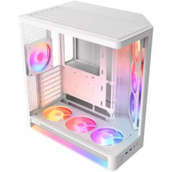 NZXT H6 RGB+ 2026 Mid-Tower Airflow Gaming Case White Tempered Glass