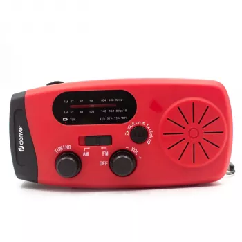 Denver SCR-2007 Portable CD Boombox with FM Radio, AUX-in, Headphone Jack, Battery or AC Powered - Black