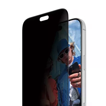 PanzerGlass 2-Way Privacy Screen Protector for Apple iPhone 15 Pro Max with Ultra-Wide Fit and FastFit Applicator