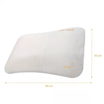 MDH VARIO PILLOW Profiled Orthopedic Pillow for Sleep – Memory Foam, Tencel Cover, Medium-Firm, Contoured Neck Support, Hypoallergenic