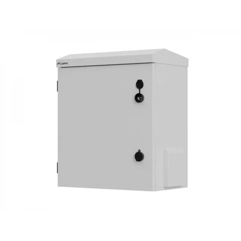 10 inch Wall/Pole Mount Rack Cabinet, IP55 Sealed, 420x300x500 mm, Grey, Assembled