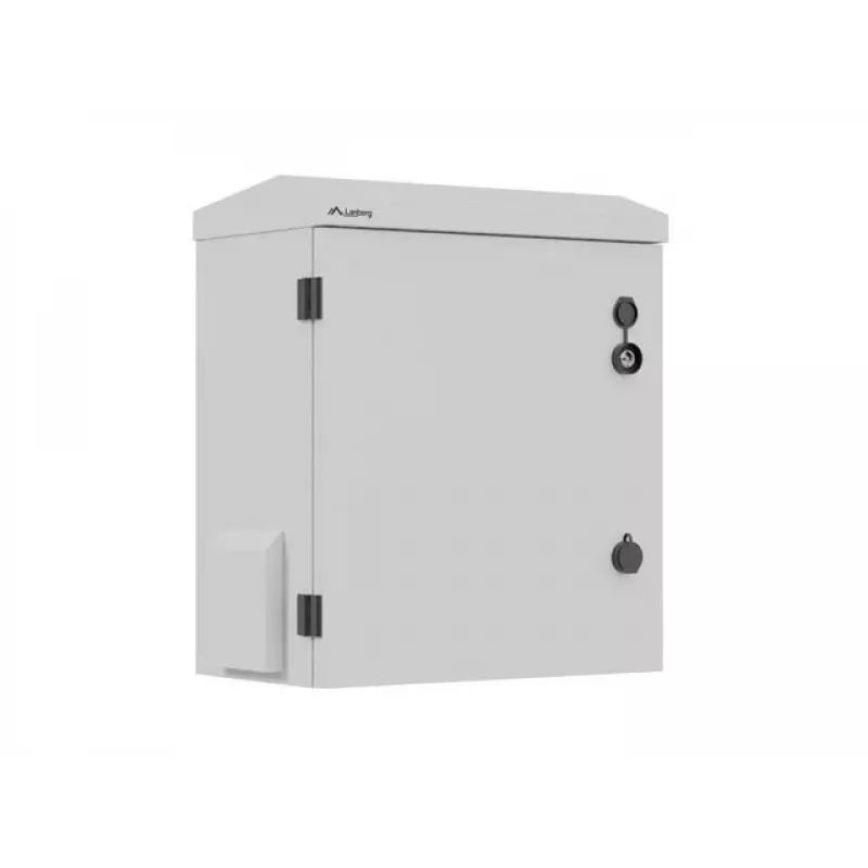 10 inch Wall/Pole Mount Rack Cabinet, IP55 Sealed, 420x300x500 mm, Grey, Assembled
