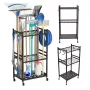 MACLEAN MC-138 Mobile Garden Tool Stand Trolley, Black, 43x30x79cm, 20kg Load, Steel