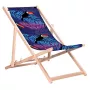 GRB GreenBlue GB183 Classic Beech Deck Chair with Toucan Print