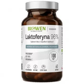 BIOWEN Lactoferrin 96% – 60 Capsules – High-Purity Bovine Lactoferrin Food Supplement