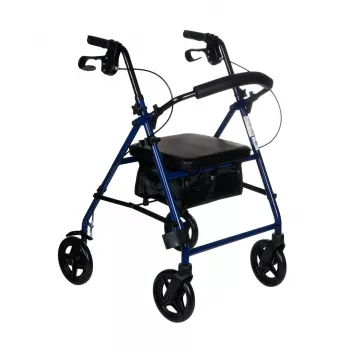 REH RF-610/N Four-Wheel Rollator Walker with 136 kg Capacity, Adjustable Height, and Folding Frame