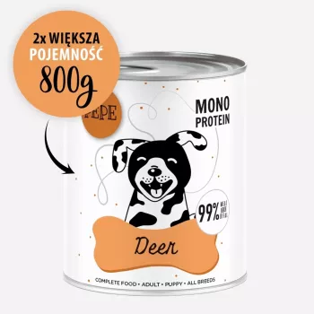 Paka Zwierzaka Pepe Jeleń Wet Dog Food with Deer 800g